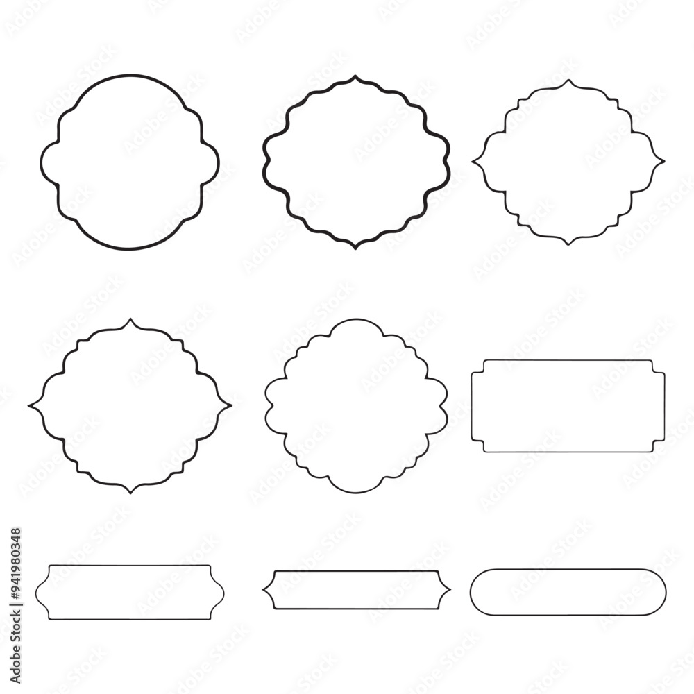 A collection of different frames with a white background A collection of different frames with a white background