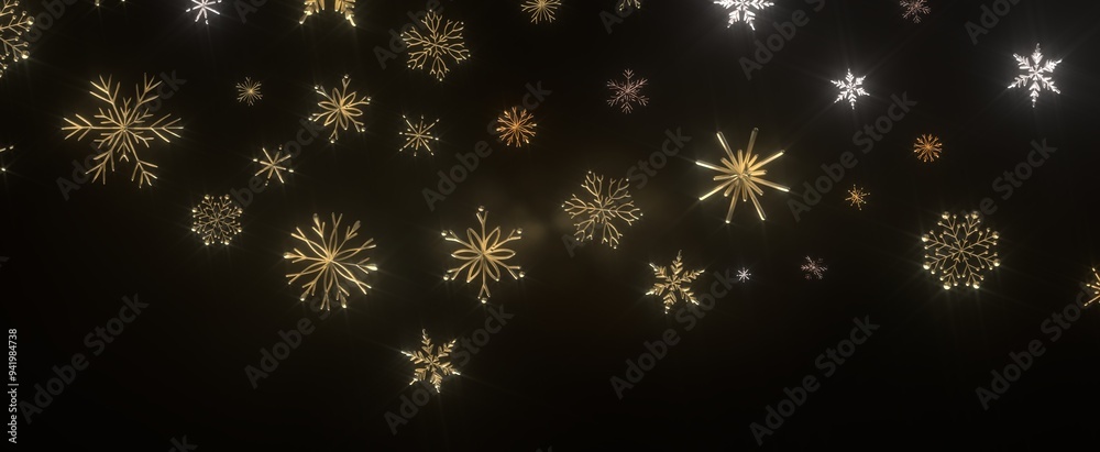 Falling snow at night. Bokeh lights Falling snow at night. Bokeh lights