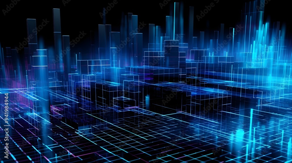 abstract technology background with circuit board and blue lights digital communication line concept graphic, hardware computer tech integrated energy design information internet generative Ai. abstract technology background with circuit board and blue lights digital communication line concept graphic, hardware computer tech integrated energy design information internet generative Ai.