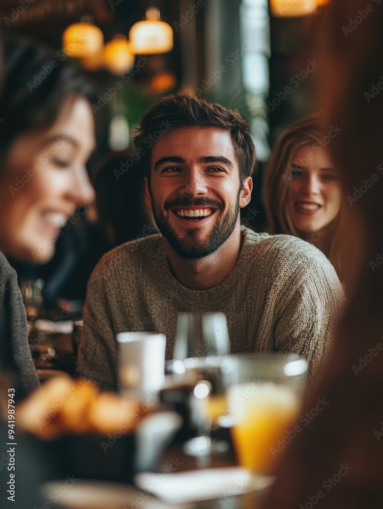 Jovial Gathering at a Restaurant Jovial Gathering at a Restaurant