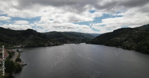 The Beautiful River Douro in Ribadouro, Portugal photo