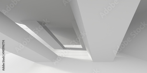 Wallpaper Mural White elegant empty space.  White wall room background. Abstract interior Torontodigital.ca