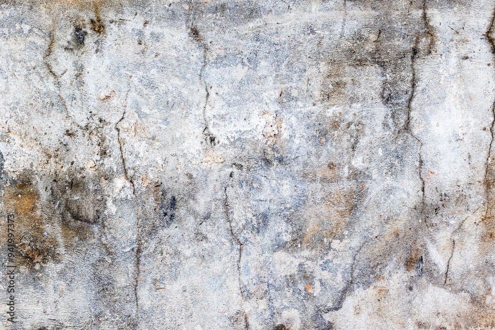 Naklejka premium Old rustic scrtached concrete wall