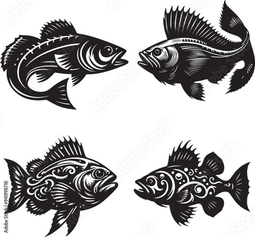 Cod fish silhouette victor