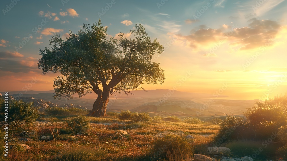 A Serene Autumn Morning in the Vibrant Countryside: Capturing the Magic of Sunrise Over a Lush Meadow with Vibrant Fall Foliage and Majestic Mountains in the Background A Serene Autumn Morning in the Vibrant Countryside: Capturing the Magic of Sunrise Over a Lush Meadow with Vibrant Fall Foliage and Majestic Mountains in the Background