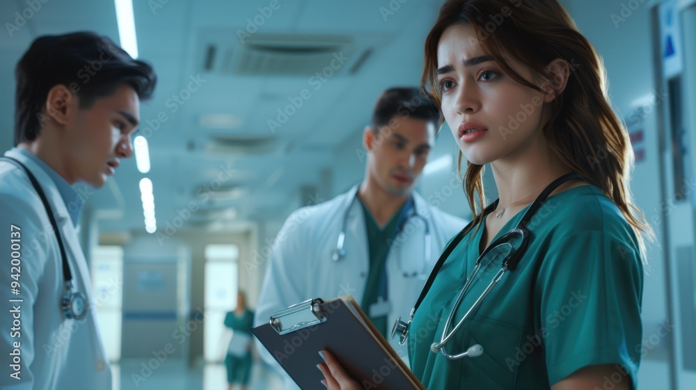 The Doctors in Hospital Corridor The Doctors in Hospital Corridor