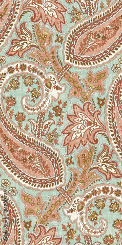 Quadro su tela Paisley Pattern For Fabric Fashion