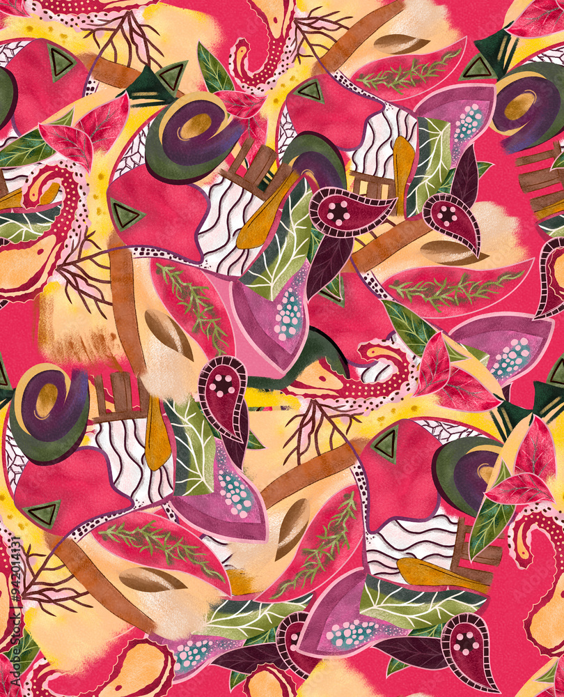 Fototapeta premium Paisley Pattern For Fabric Fashion 