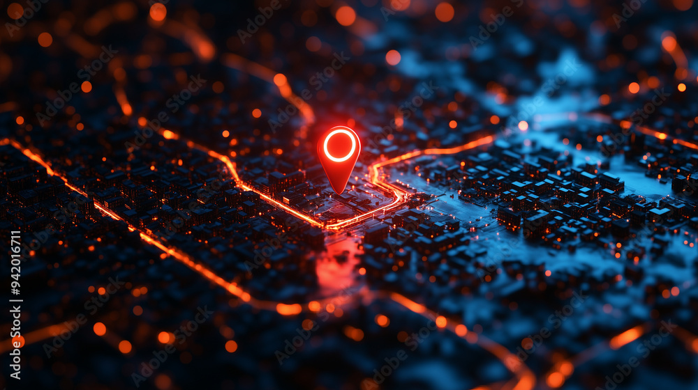 A red alert flashing on a network map, indicating a system breach. A red alert flashing on a network map, indicating a system breach.