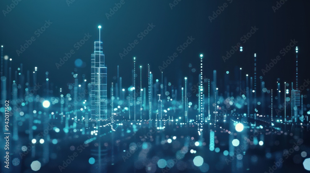 Digital Cityscape: A Futuristic Vision of Urban Life