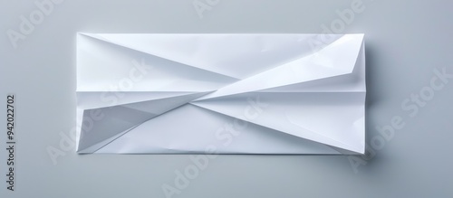 White Sheet Of Paper Folded In Four