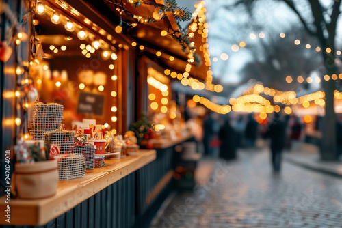 A cozy Christmas market wit...