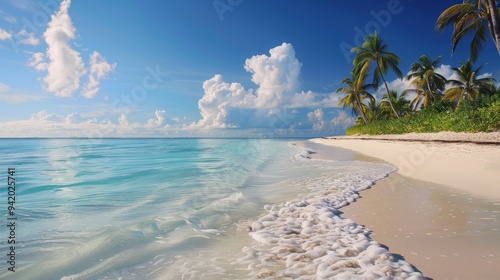 Impressive Ultra HD beach landscape wallpaper, showcasing the serene and vibrant beauty of a coastal scene with stunning clarity and color.
