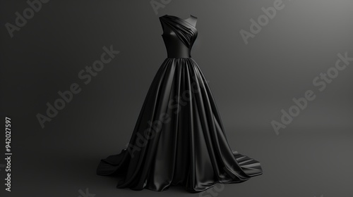Wallpaper Mural Elegant black sleeveless gown with a long flowing skirt. Torontodigital.ca