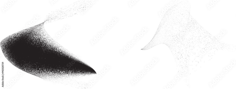 Distressed gradient shape . Shade of sphere . Noise destroyed circle . Trendy grainy shadow . Graph print texture .Spray effect .Grunge texture . Distressed element .Vector rounded ball shadow