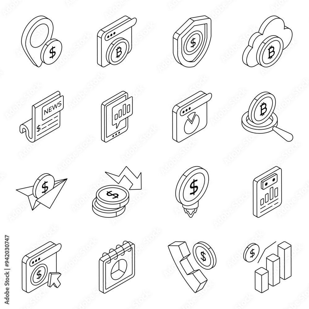 Pack of Finance and Business Linear Icon
Pack of Finance and Business Linear Icon
