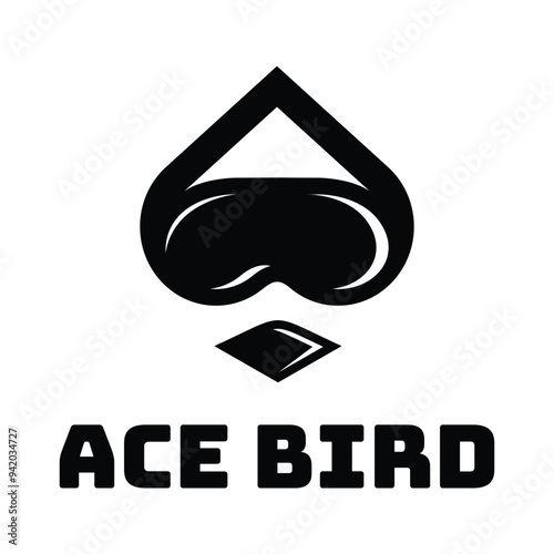 ace bird minimalist logo design