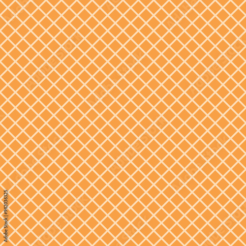 Checkered rhombic background and pattern. Linear seamless repeating vector design. Waffle texture and surface.