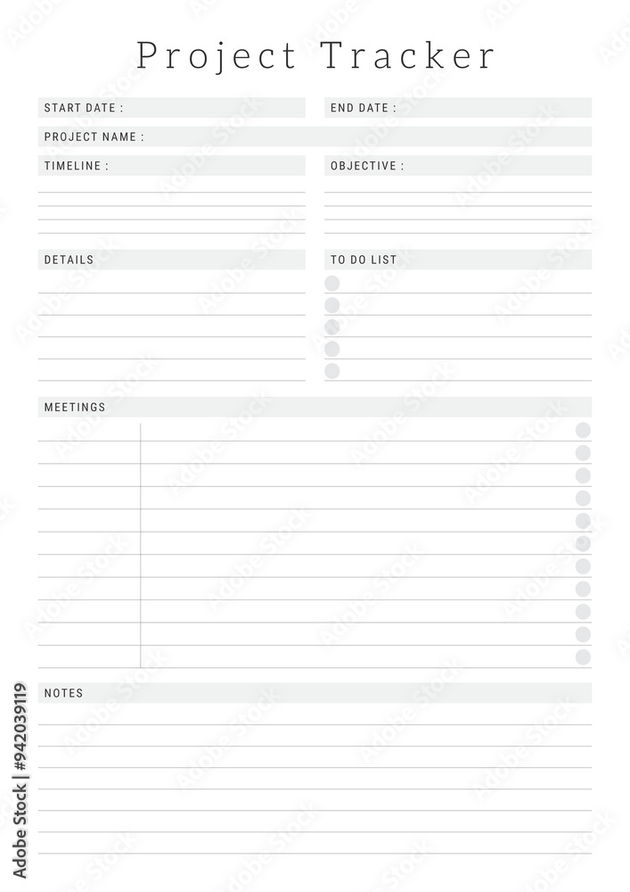 Creative a4 size Project Tracker Template Pages Creative a4 size Project Tracker Template Pages
