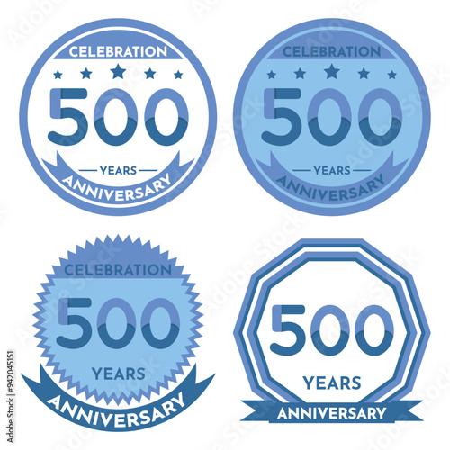 Wallpaper Mural Celebration 500 Years Anniversary - Blue Seals, 4 Variations, Blue and Transparent Seals. Torontodigital.ca