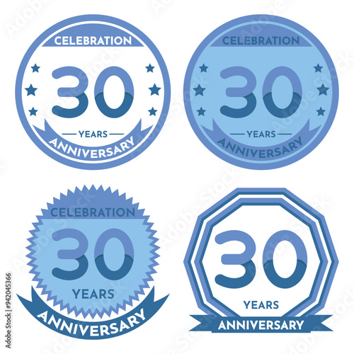 Wallpaper Mural Celebration 30 Years Anniversary - Blue Seals, 4 Variations, Blue and Transparent Seals. Torontodigital.ca