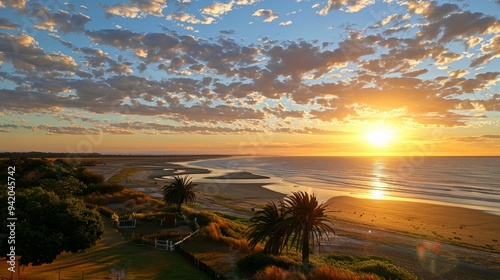 Dreamy Sunset at Miramar de Ansenuza Beach: Golden Hour with Intense Shadows and Contrasts from Hotel Viena photo