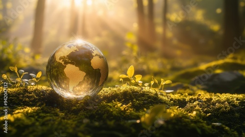 The Globe in Forest Sunlight