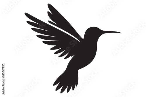 Hummingbird silhouette vector