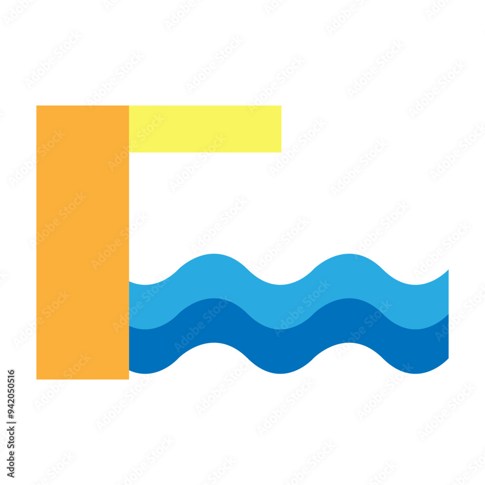 Obraz premium Diving Board Vector Flat Icon Design