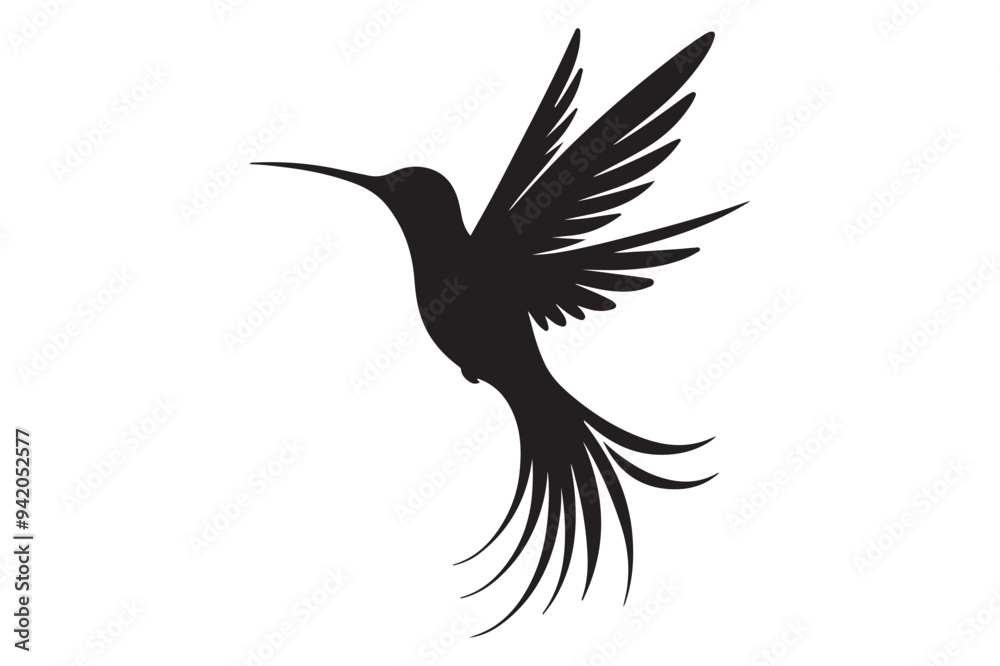 Hummingbird silhouette vector Hummingbird silhouette vector