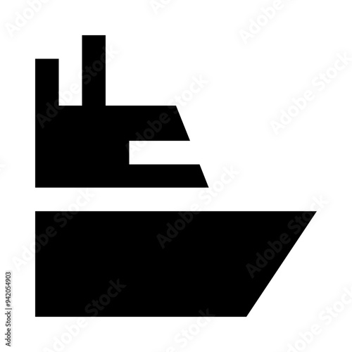 Luxury Yacht Solid Icon