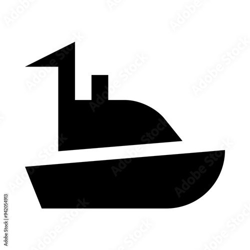 Luxury Yacht Solid Icon
