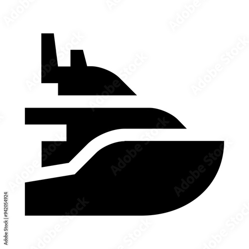 Luxury Yacht Solid Icon