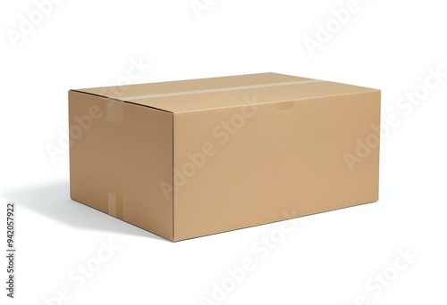 A large cardboard box with a plain brown exterior