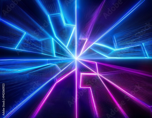 glowing neon geometric vibrant background