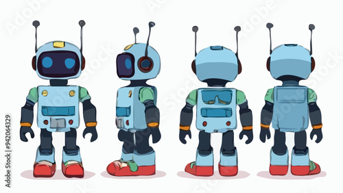 Süßer Retro-Roboter 