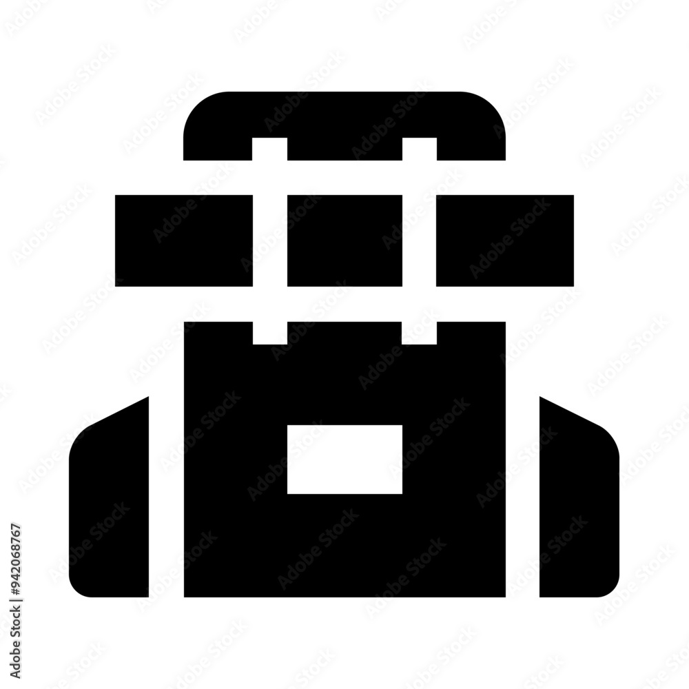 Travel Backpack Solid Icon Travel Backpack Solid Icon