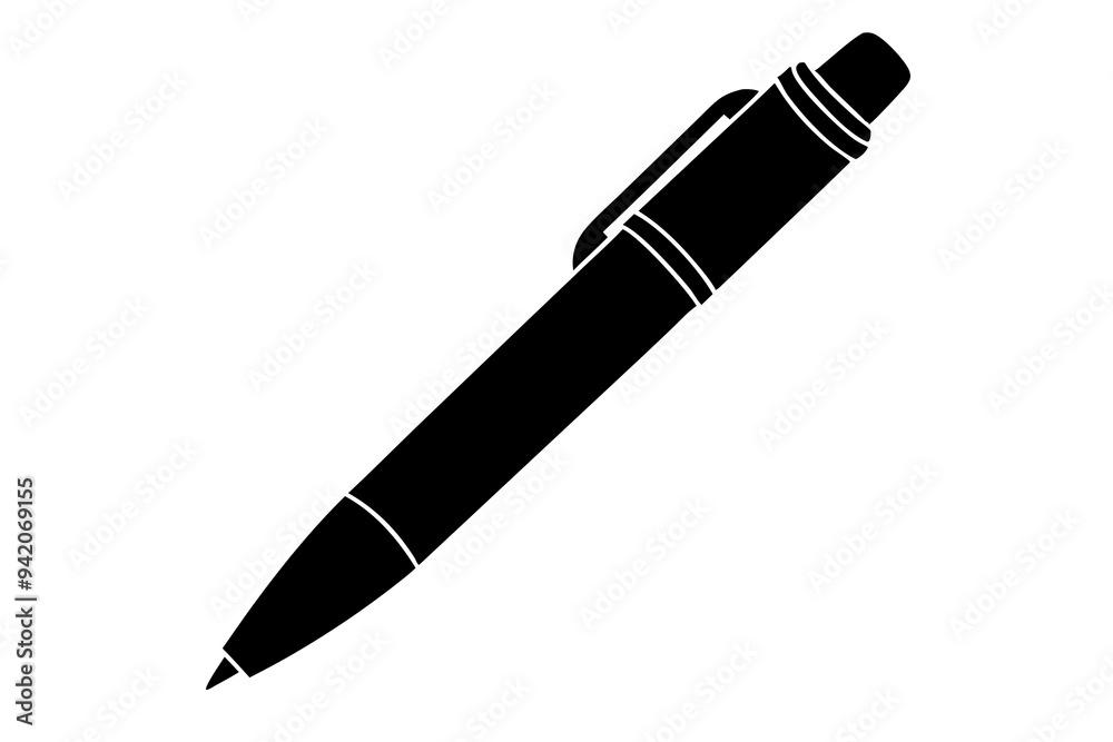 Pen silhouette vector illustration Pen silhouette vector illustration
