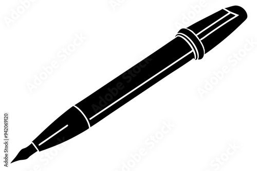 Pen silhouette vector illustration