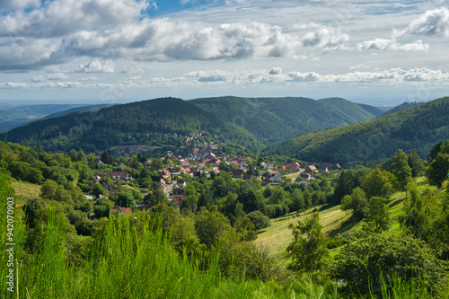 Landschaft oberhalt von Grendelbruch, Zone Silence de Hohbühl in den Vogesen