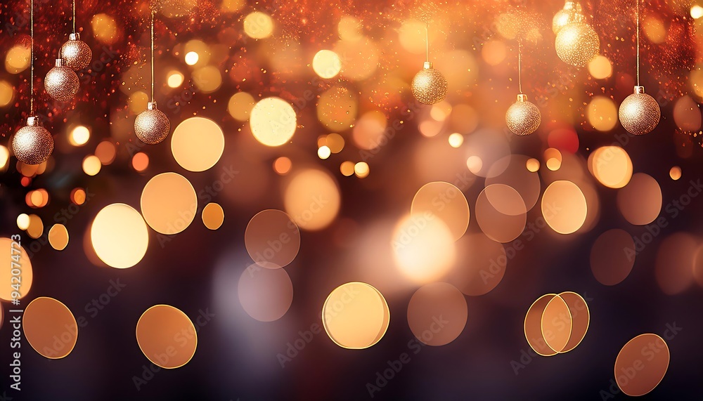 Obraz premium bokeh christmas warm festive bokeh christmas background