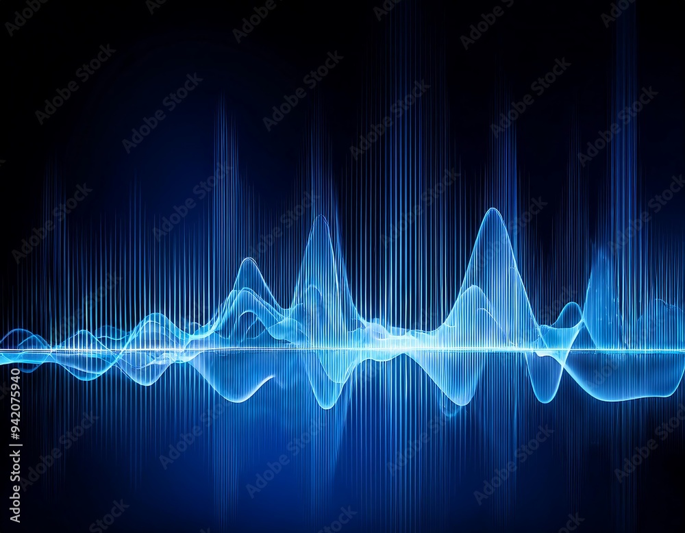 Fototapeta premium digital sound waves futuristic sound wave pattern