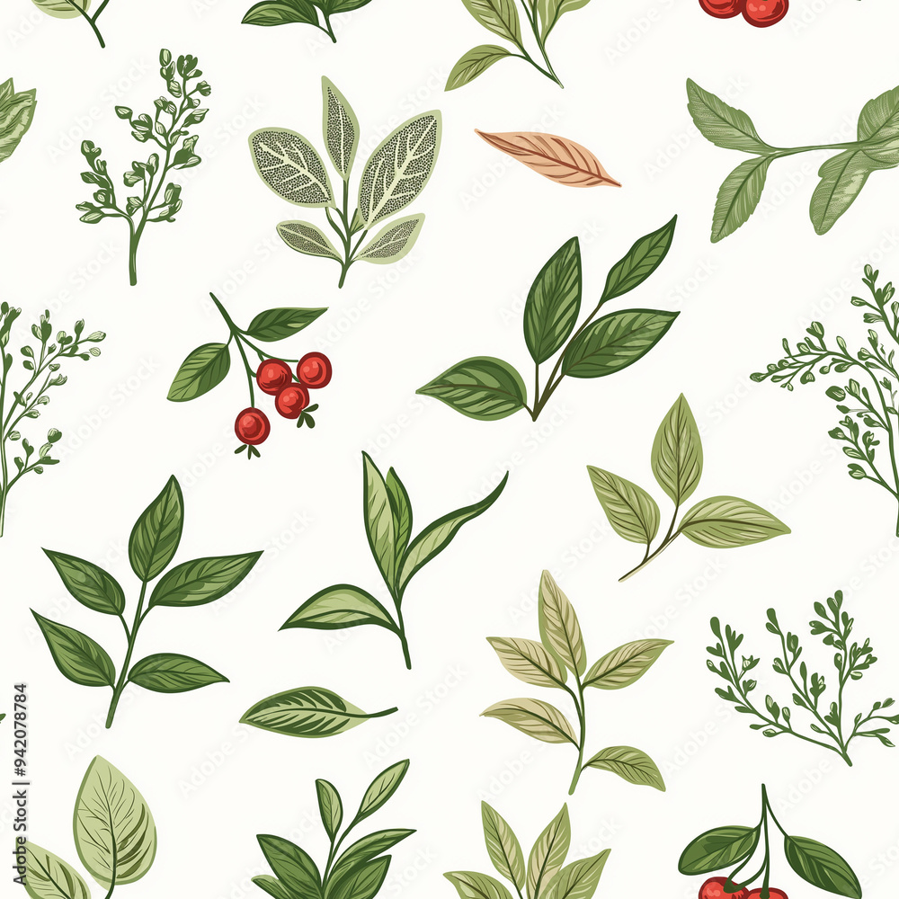 seamless pattern with green leaves seamless pattern with green leaves