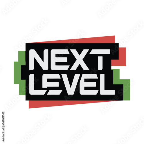 Next Level typography graphic design in vector illustration.tshirt,print and other uses