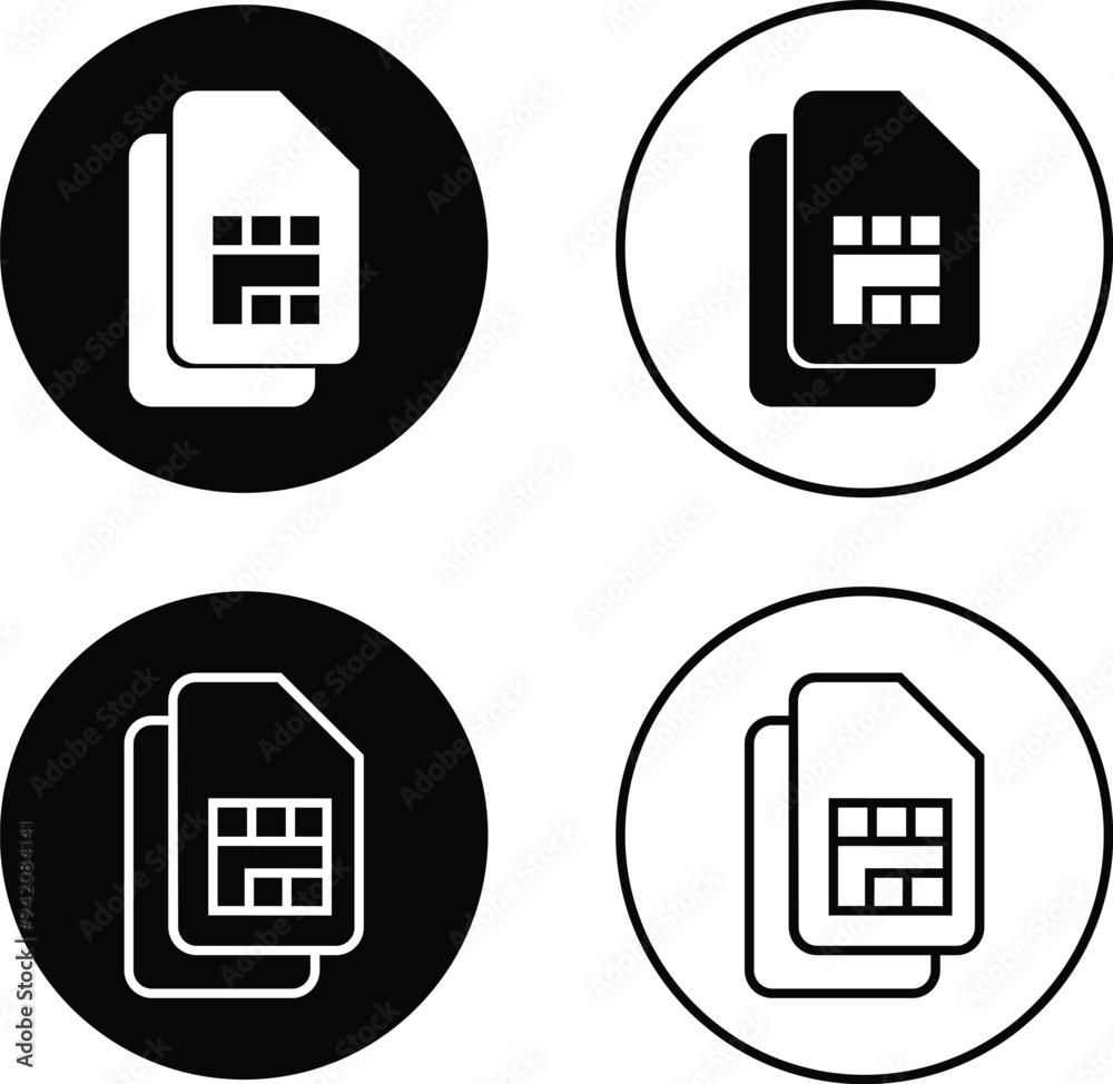 SIM icons set. Sim card flat and line black vector collection mobile slot icon. Mobile Cellular Phone Sim Card Chip Isolated on transparent Background. Digital Nfc technology symbol. ditable stroke. SIM icons set. Sim card flat and line black vector collection mobile slot icon. Mobile Cellular Phone Sim Card Chip Isolated on transparent Background. Digital Nfc technology symbol. ditable stroke.