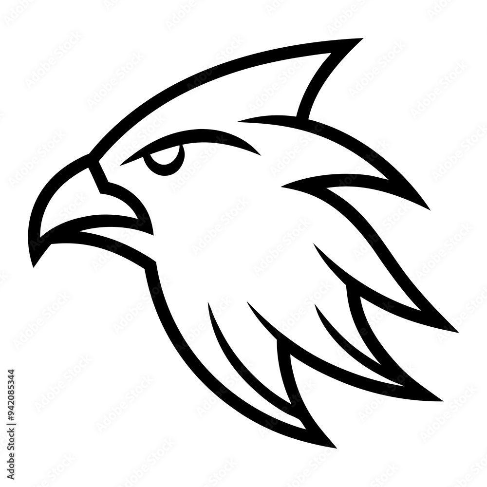 Naklejka premium eagle tattoo vector