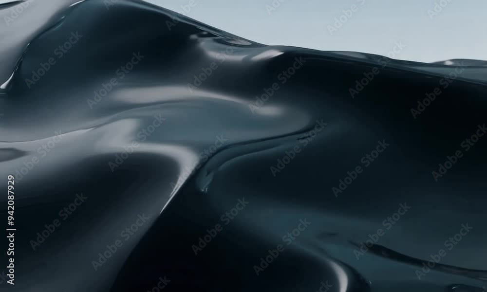 Exploring the mesmerizing waves of dark liquid formation at dawn in a tranquil natural setting. Generative AI Exploring the mesmerizing waves of dark liquid formation at dawn in a tranquil natural setting. Generative AI