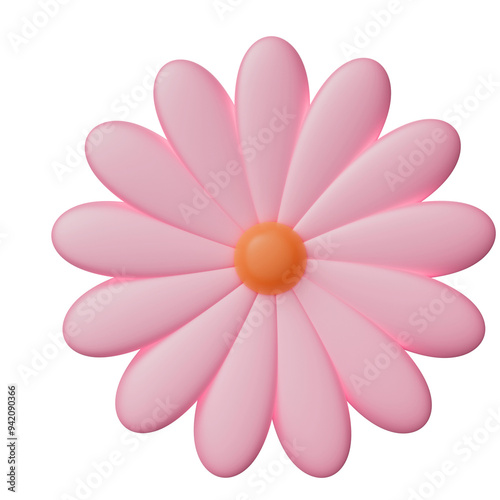 Cute flower cartoon 3D