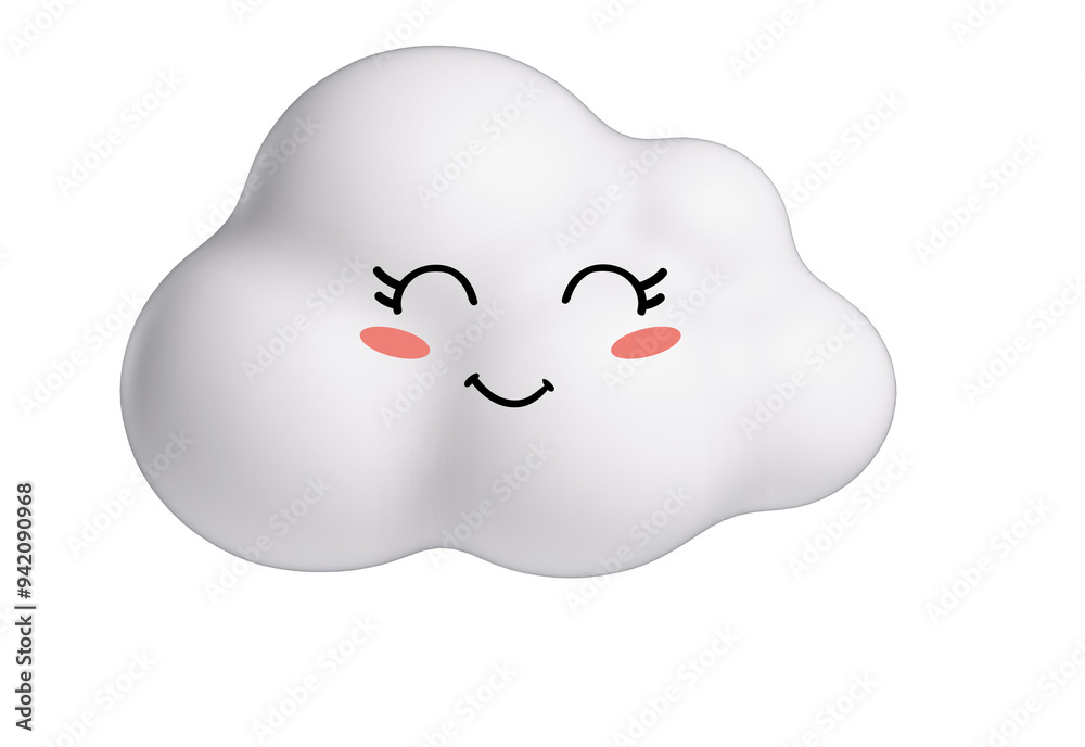Cute Character Cloud 3D Cute Character Cloud 3D