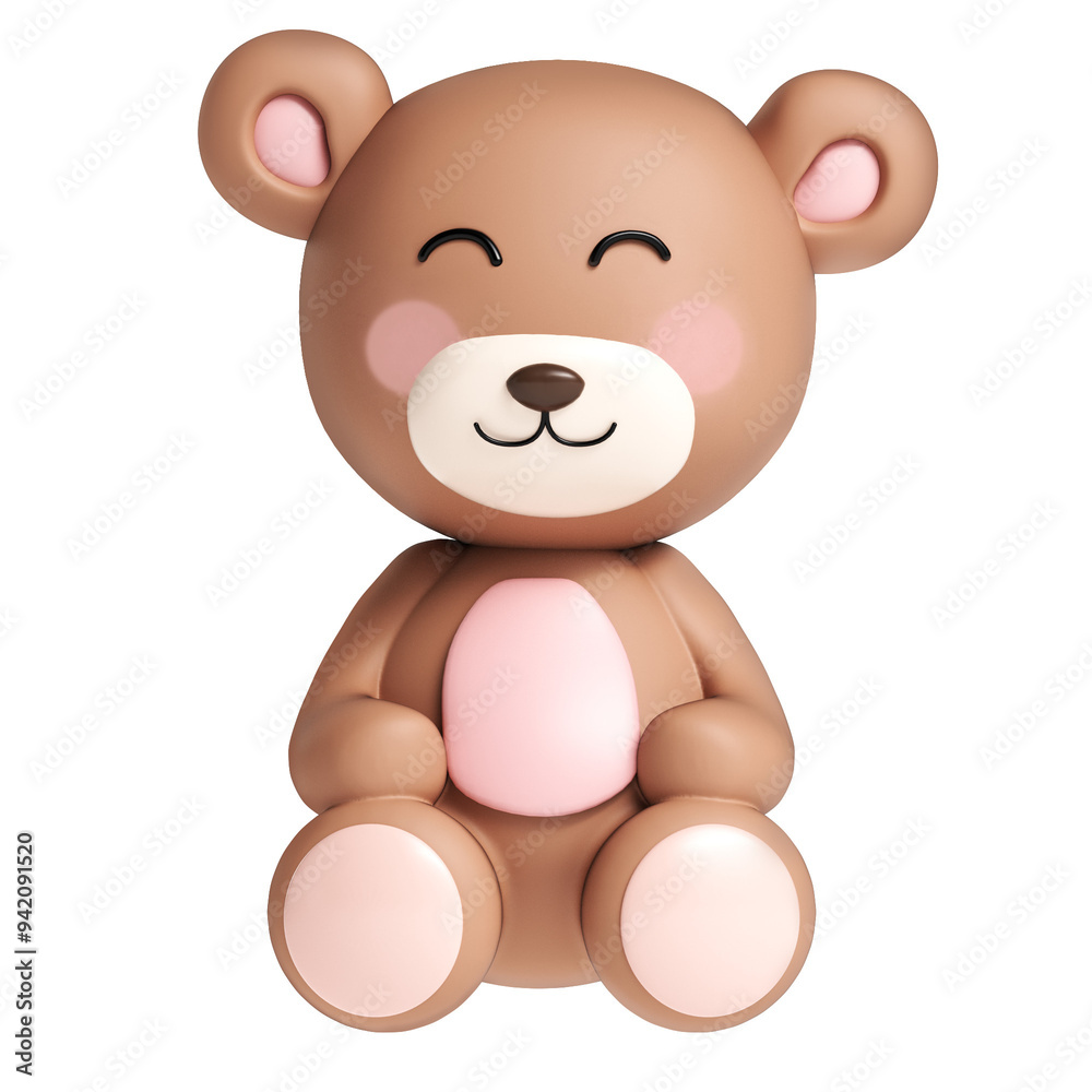 Cute Character 3D Teddy Bear Cartoon Cute Character 3D Teddy Bear Cartoon